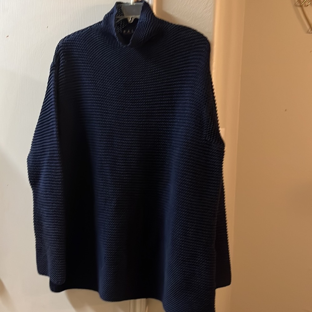 Ralph Ralph Lauren Sweater Blue Crochet turtle Neck size L